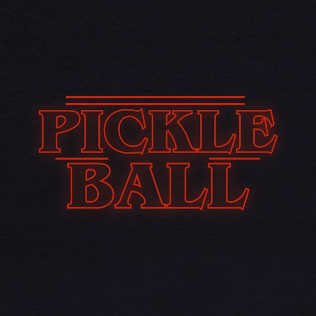 Pickleball Stranger Things by SwampFoxDesign